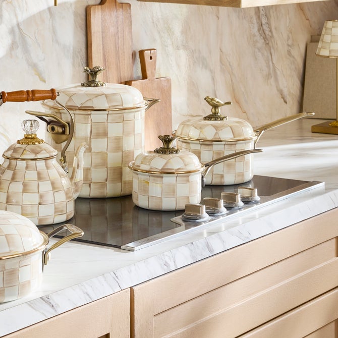 Mocha Check 1 Qt. Saucepan - {current_domain}