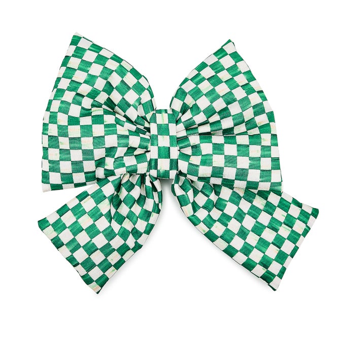 Green Check Medium Bow - {current_domain}