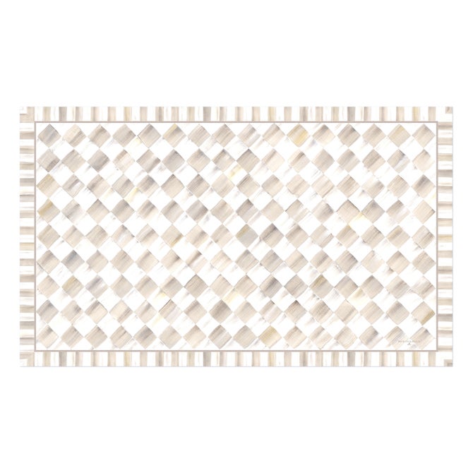 Mocha Check 3' x 5' Floor Mat - {current_domain}