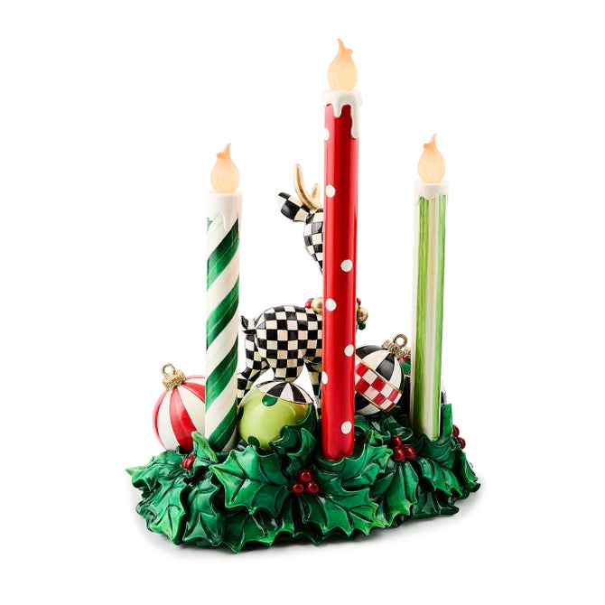 Check It Out Illuminated Deer & Candle Centerpiece - {current_domain}