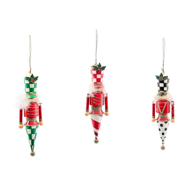 Check It Out Tin Nutcracker Ornaments, Set of 3 - {current_domain}