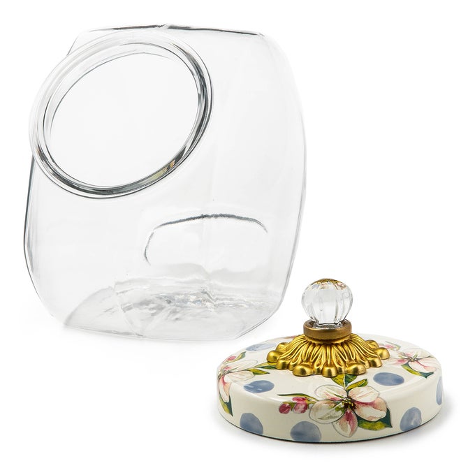 Sweets Jar with Wildflowers Blue Lid - {current_domain}