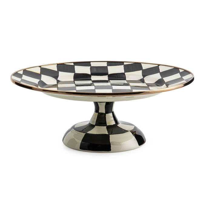 Courtly Check Small Pedestal Platter - {current_domain}