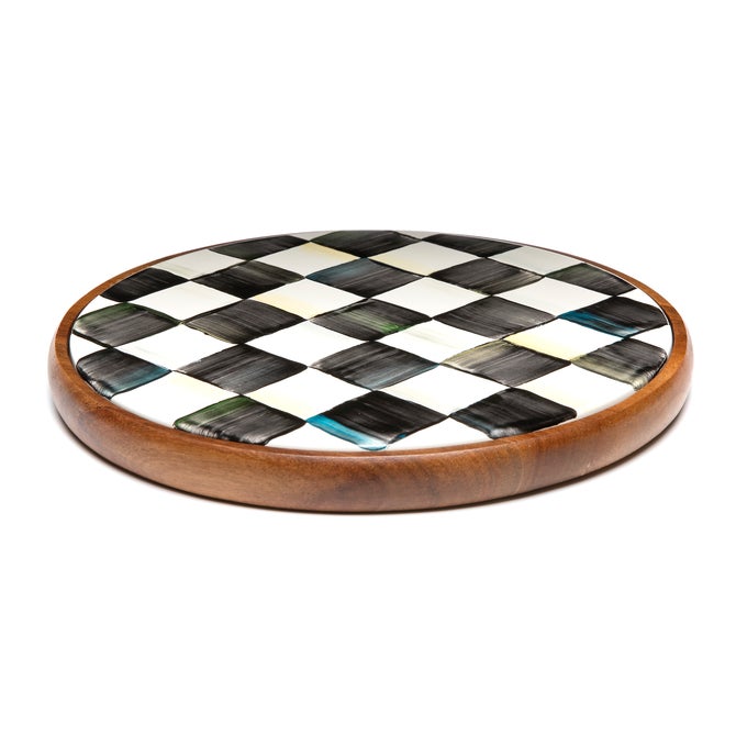 Courtly Check Large Trivet - {current_domain}