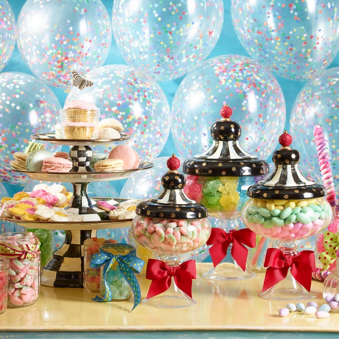 Courtly Check Large Pedestal Platter - {current_domain}