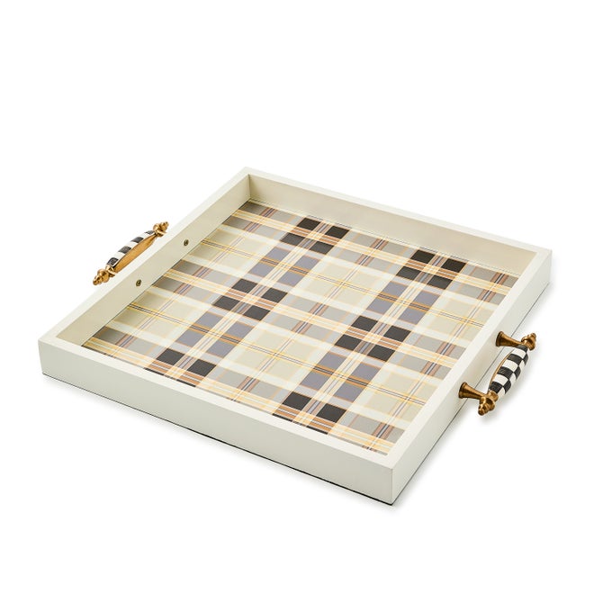 Mocha Tartan Serving Tray - {current_domain}
