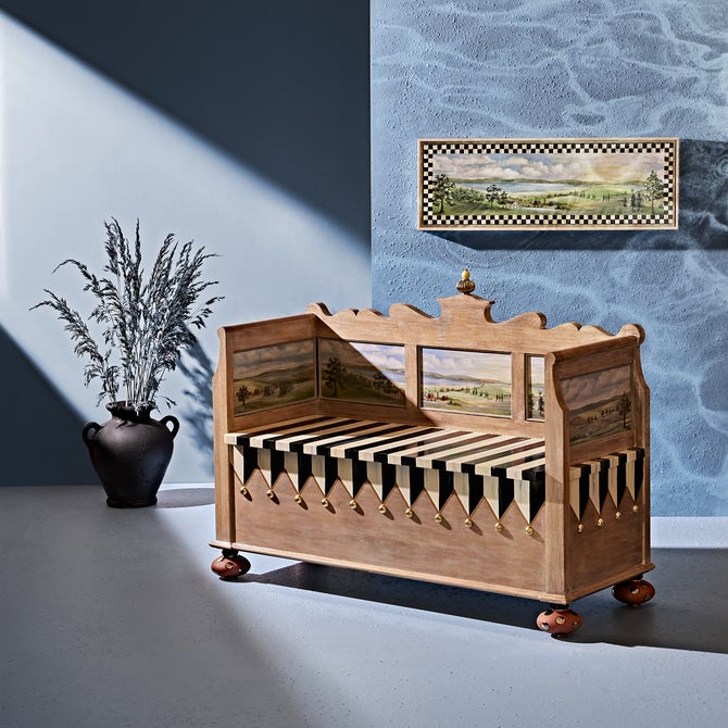 Landscape Blanket Bench - {current_domain}