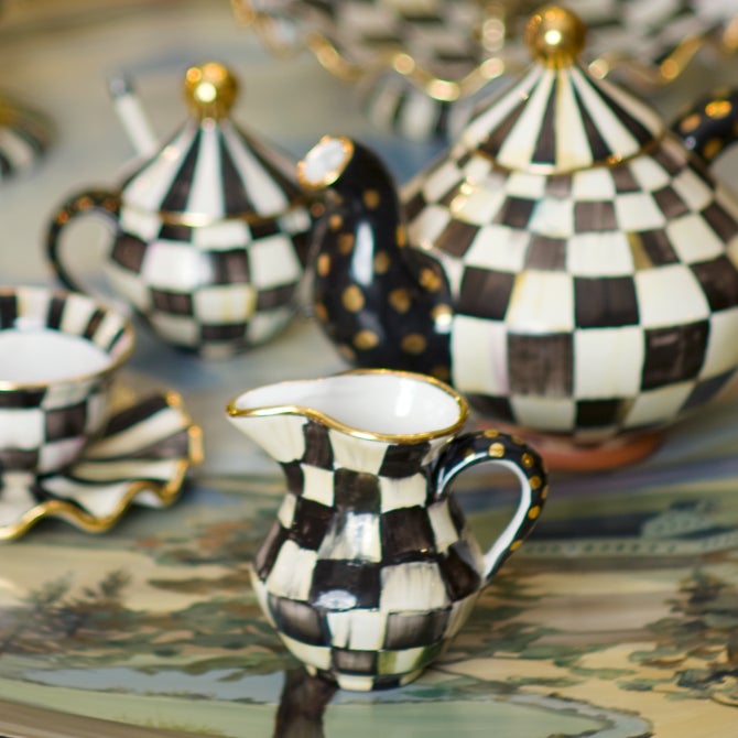 Courtly Check Ceramic Creamer - {current_domain}