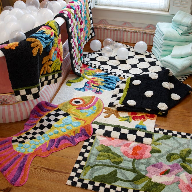 Flower Market Bath Rug - {current_domain}