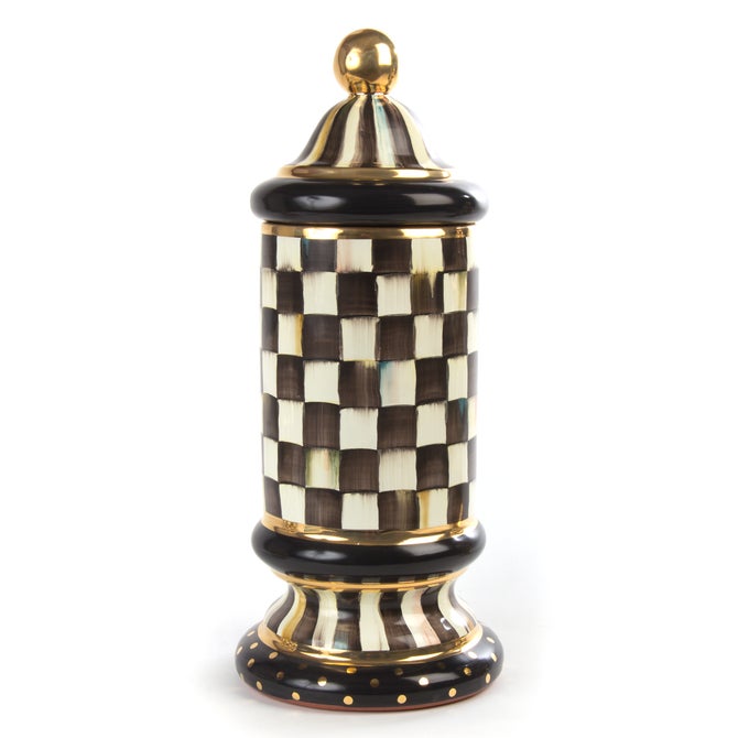 Courtly Check Ceramic Column Canister - {current_domain}
