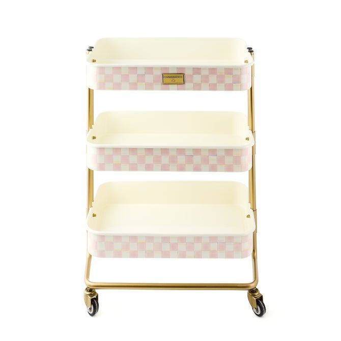 Rosy Check 3-Tier Kitchen Cart - {current_domain}
