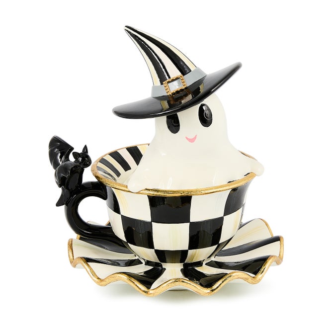 Courtly Check Teacup Ghost Decor - {current_domain}