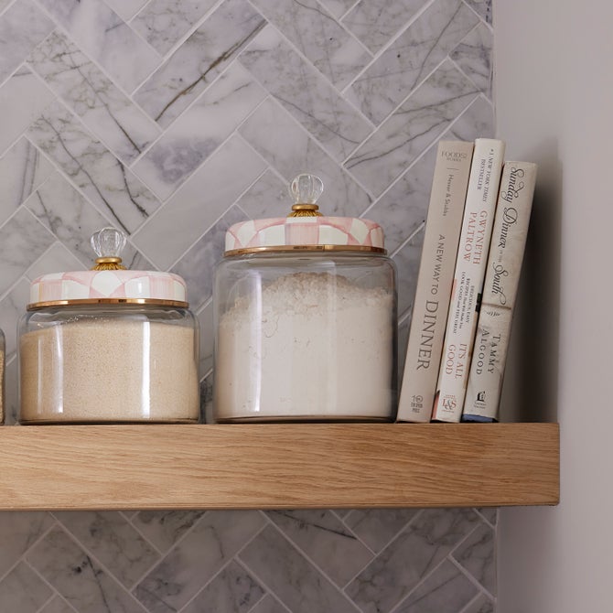 Rosy Check Large Kitchen Canister - {current_domain}