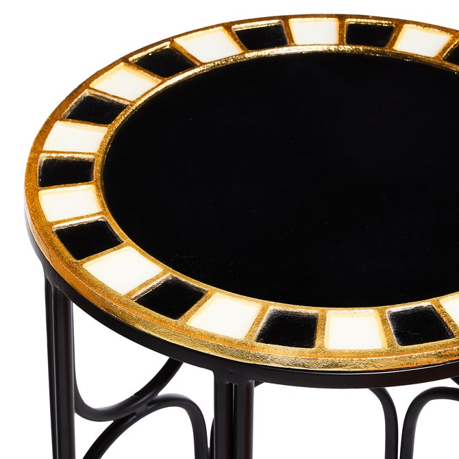 Black Tie Round Accent Table - {current_domain}