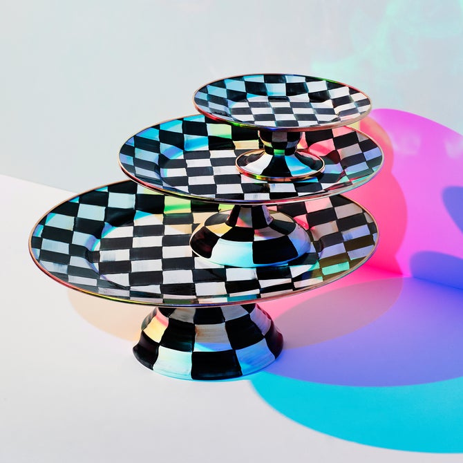 Courtly Check Small Pedestal Platter - {current_domain}