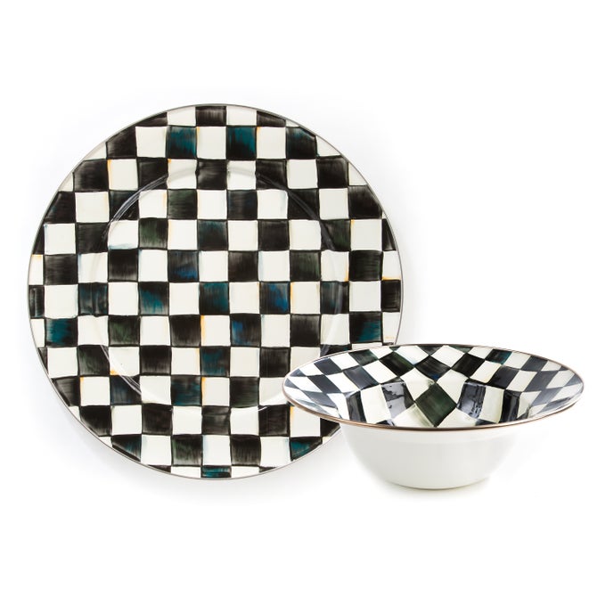 Enamel Serving Platter & Bowl Set - {current_domain}