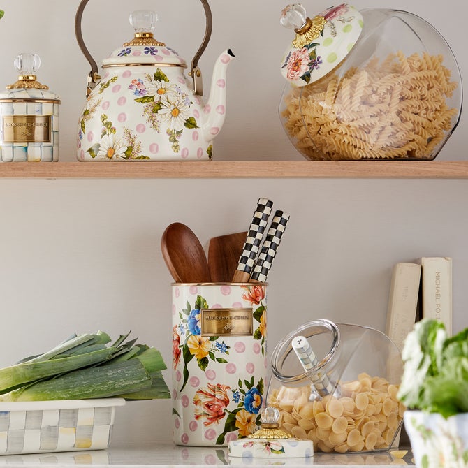 Wildflowers Pink Utensil Holder - {current_domain}