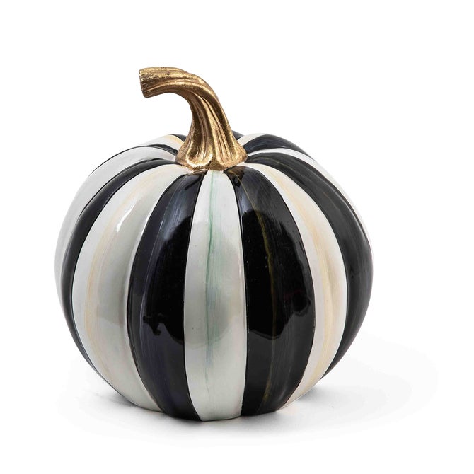 Courtly Stripe Glossy Small Pumpkin - {current_domain}