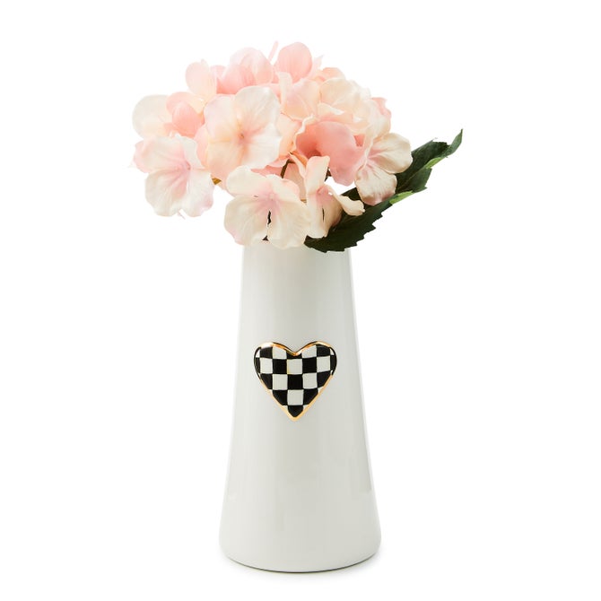 Courtly Check Tall Heart Vase - {current_domain}