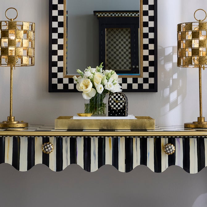 Courtly Check Lacquer Tray - {current_domain}