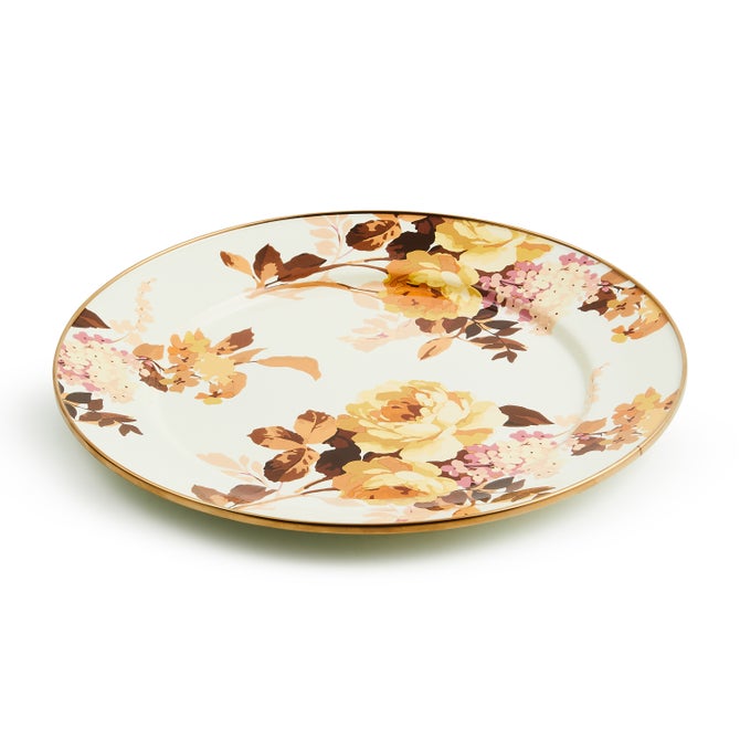 Wild Rose White Charger/Plate - {current_domain}