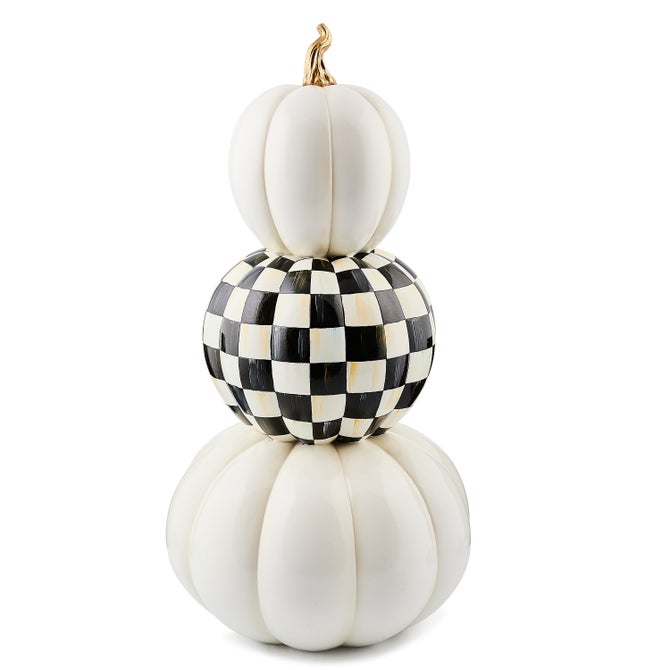 Courtly Check Stacked Illuminated Pumpkins - {current_domain}