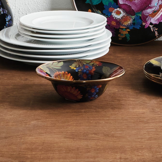 Floral Enamel Serving Bowl - {current_domain}