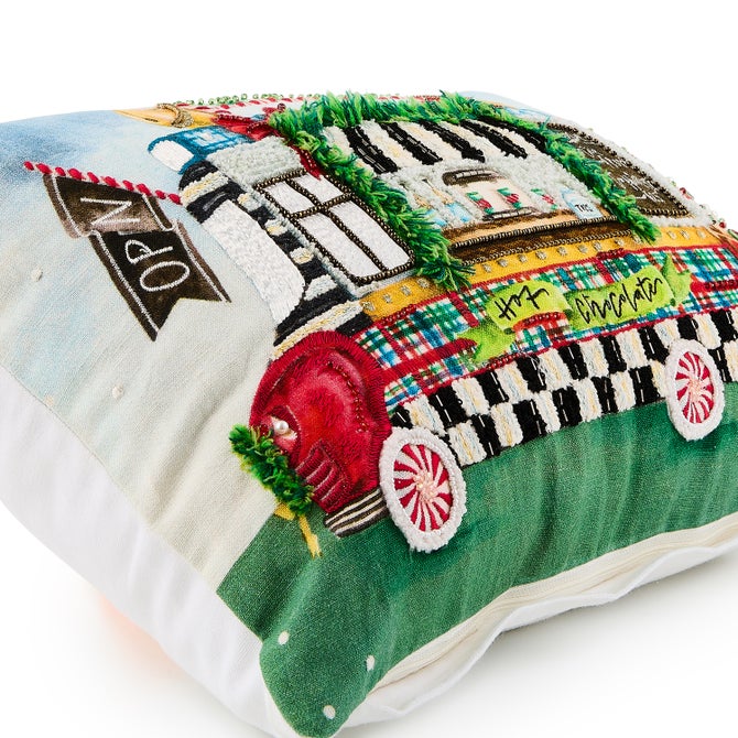 Hot Cocoa Food Truck Lumbar Throw Pillow - {current_domain}