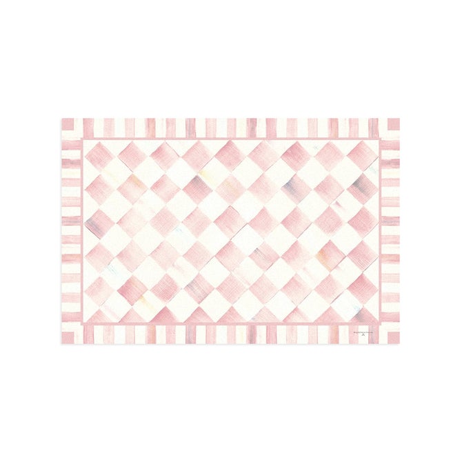 Rosy Check 2' x 3' Floor Mat - {current_domain}