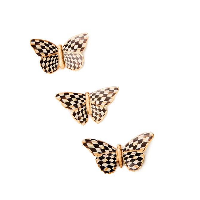 Courtly Check Butterfly Magnets, Set of 3 - {current_domain}