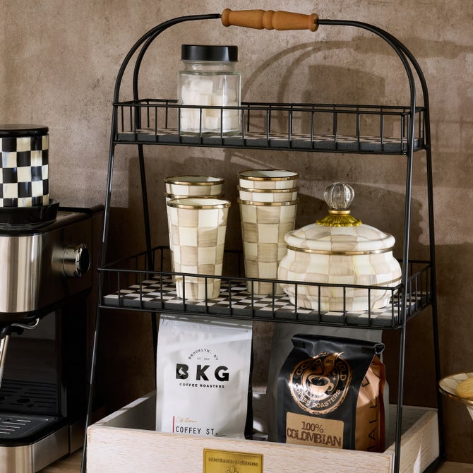 Check Enamel Tumbler - {current_domain}