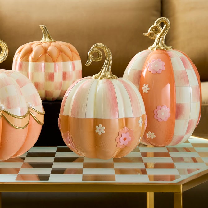Rosy Stripe Flower Power Pumpkin - {current_domain}