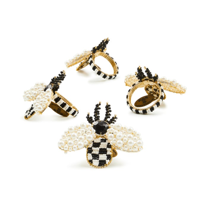 Bee Napkin Rings, Set of 4 - {current_domain}