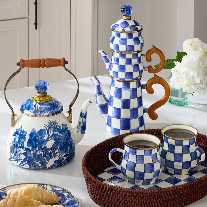 Royal Check Stackable Coffee Set & Mugs Set - {current_domain}