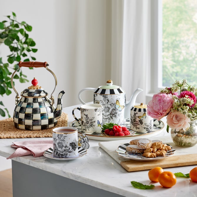 Butterfly Toile Mug & Saucer Set - {current_domain}