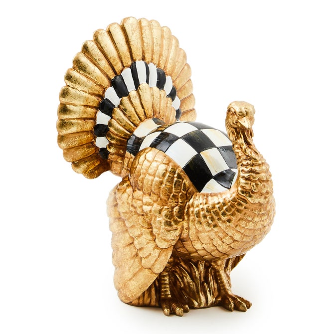 Courtly Check Mini Gold Turkey Figurine - {current_domain}