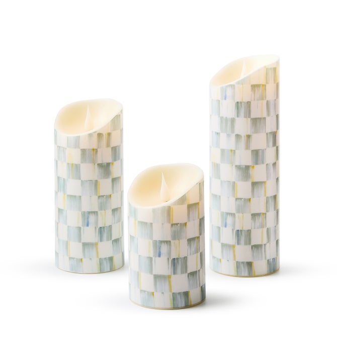 Sterling Check Flicker Candles - Set of 3 - {current_domain}