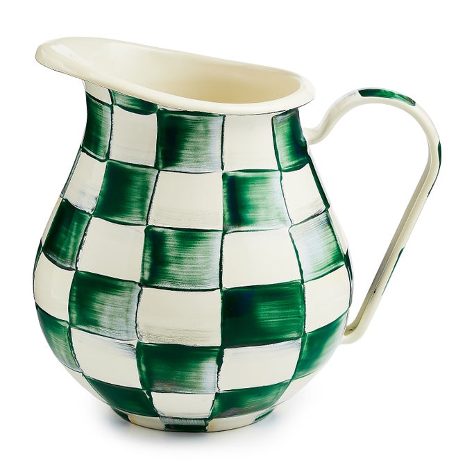 Emerald Check Pitcher - {current_domain}