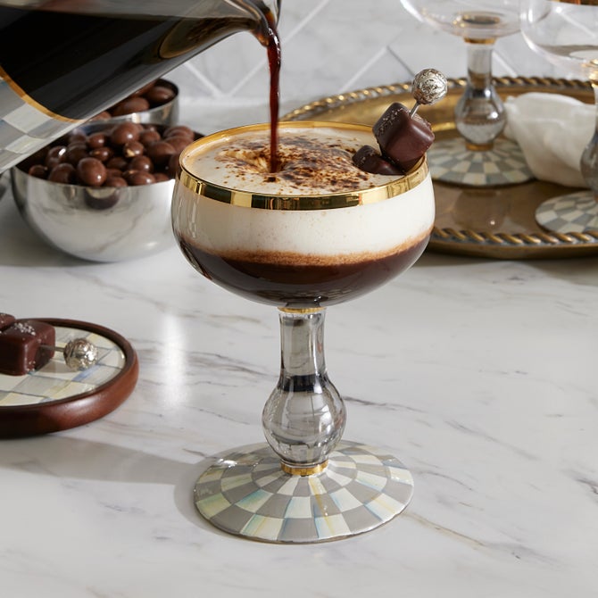 Sterling Check Coupe Glass - {current_domain}