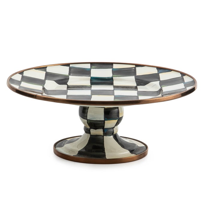 Courtly Check Mini Pedestal Platter - {current_domain}
