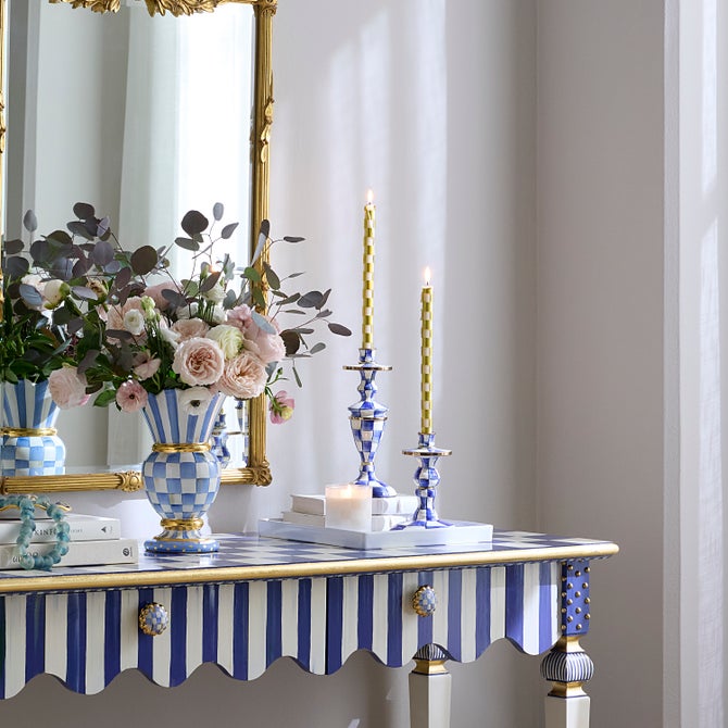 Royal Check Small Candlestick - {current_domain}