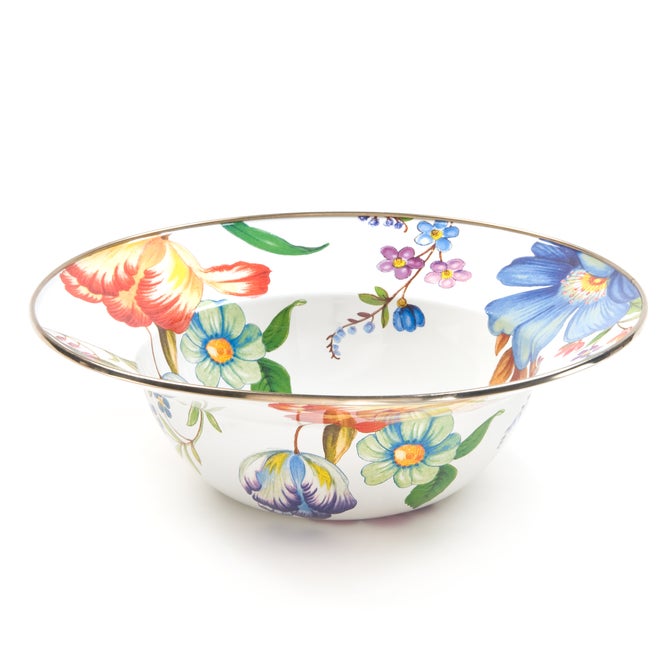 White Flower Market Serving Bowl - {current_domain}