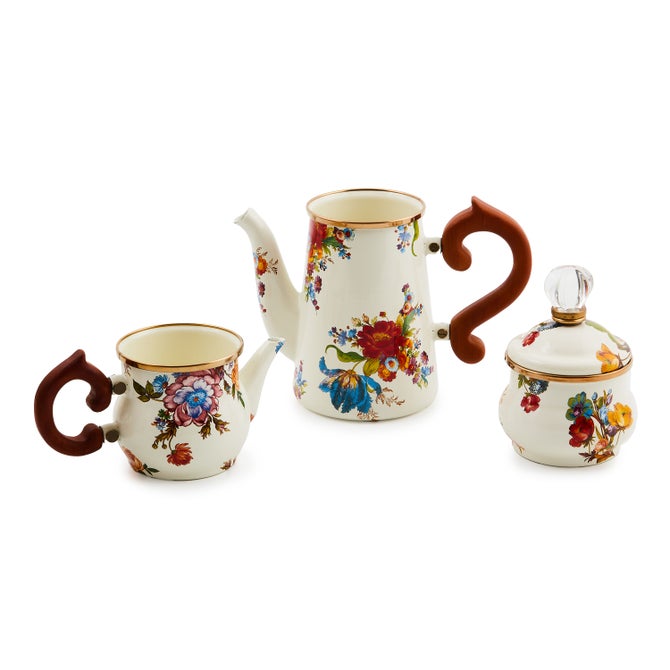 White Flower Market Stackable Coffee Set - {current_domain}