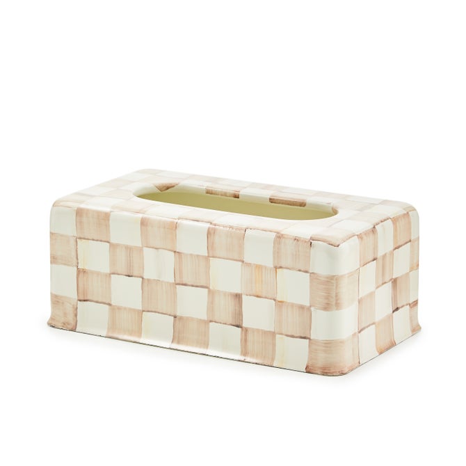 Mocha Check Standard Tissue Box Cover - {current_domain}