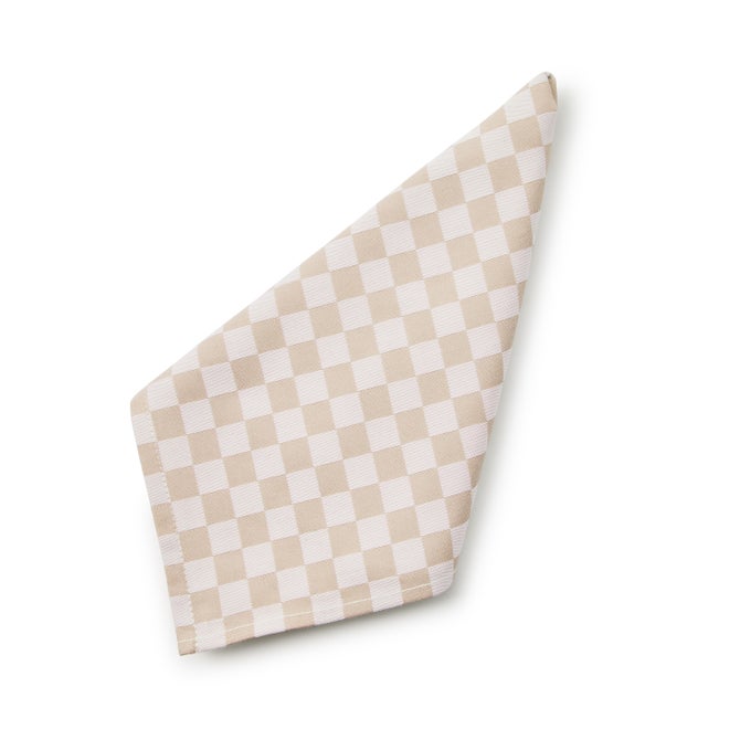 Flax Check Napkin, Set of 4 - {current_domain}