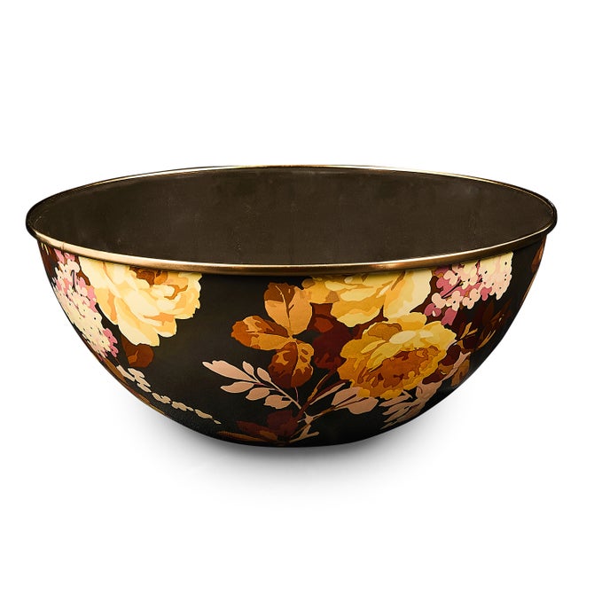 Wild Rose Brown Large Everyday Bowl - {current_domain}