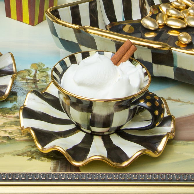 Ceramic Teacup & Saucer - {current_domain}