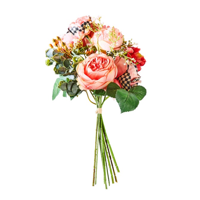 Peach Ranunculus & Rose Bouquet - {current_domain}