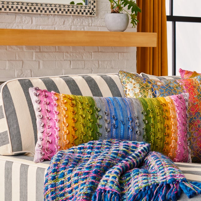 Marquee Grey Stripe 2-Piece Left Arm Chaise Sectional - {current_domain}