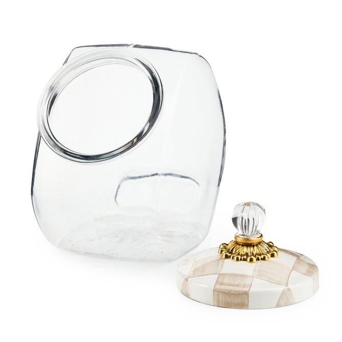 Cookie Jar with Mocha Check Lid - {current_domain}